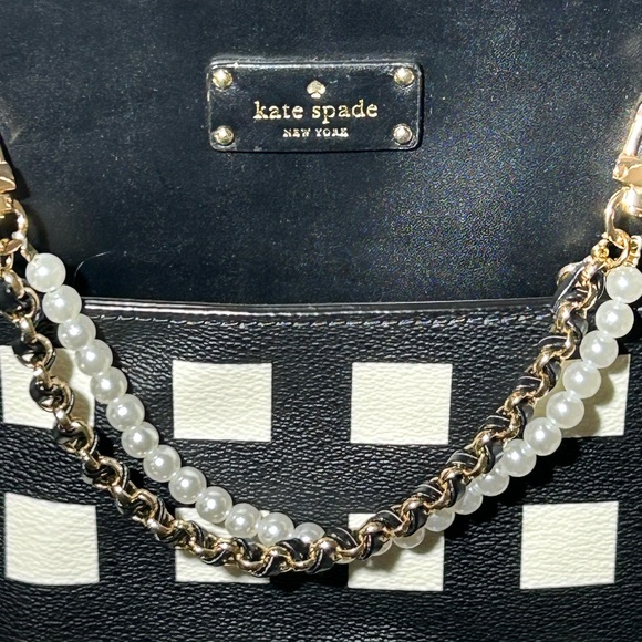 Kate Spade Black and White Checkered Tote - Picture 6 of 15